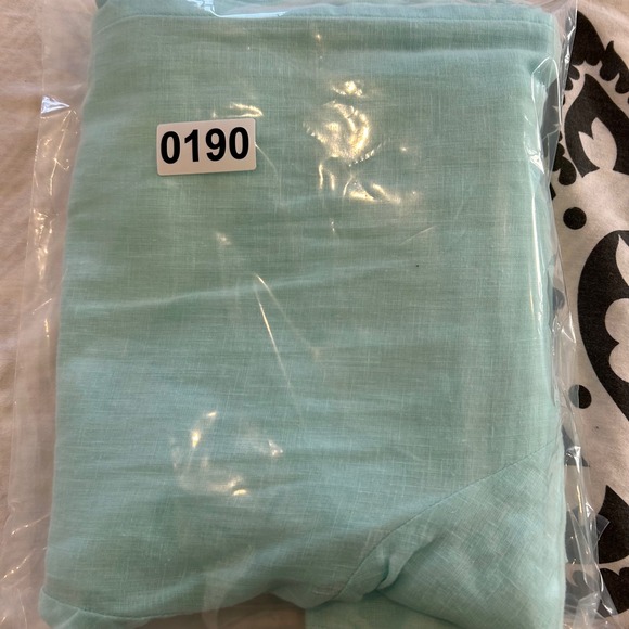 CHAUS New York Women Turquoise Linen Cotton Blend Tunic Shirt Size M - Picture 8 of 8